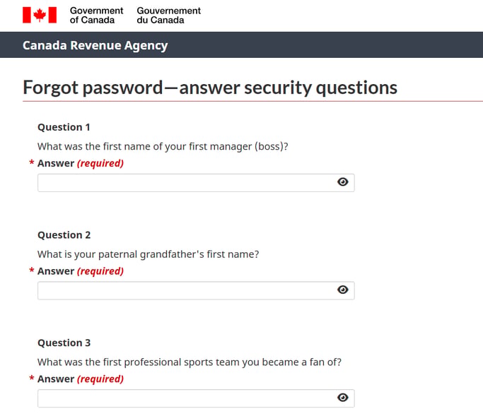 Cra Passcode Grid Example How to Reset Access to Your CRA My Account